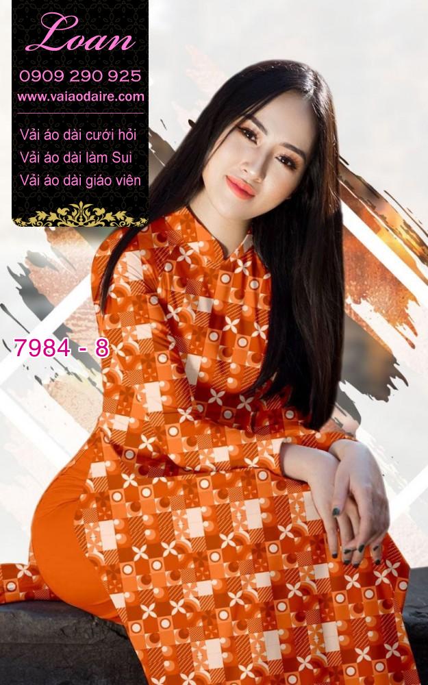 Vải áo dài hoa nhí