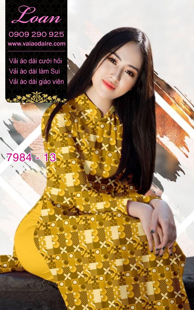 Vải áo dài hoa nhí