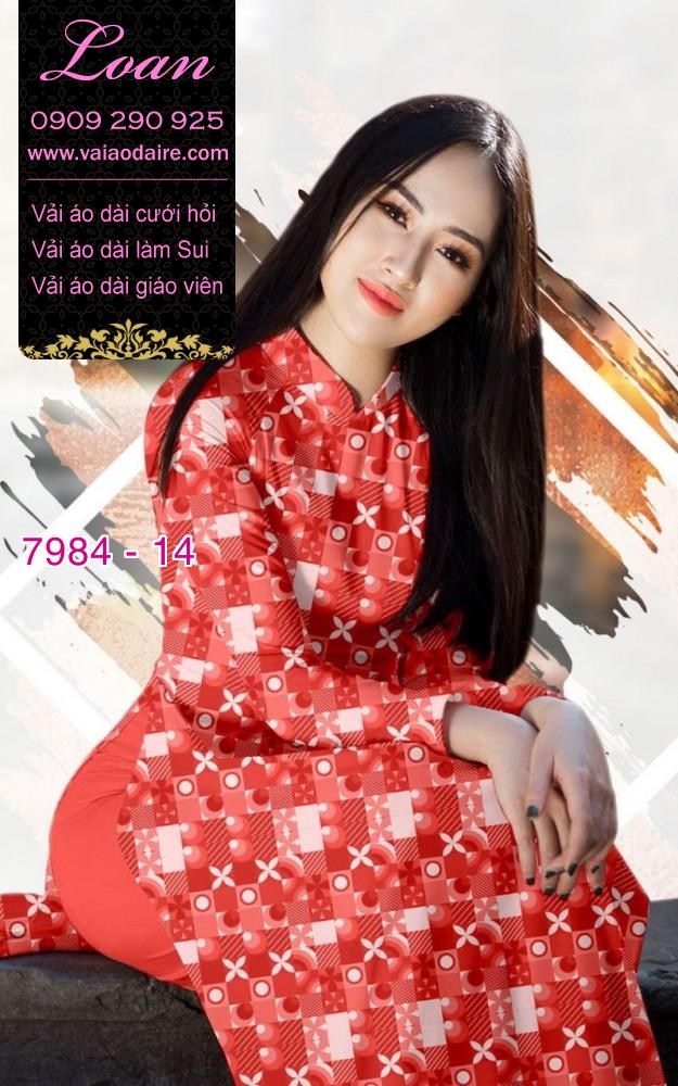 Vải áo dài hoa nhí