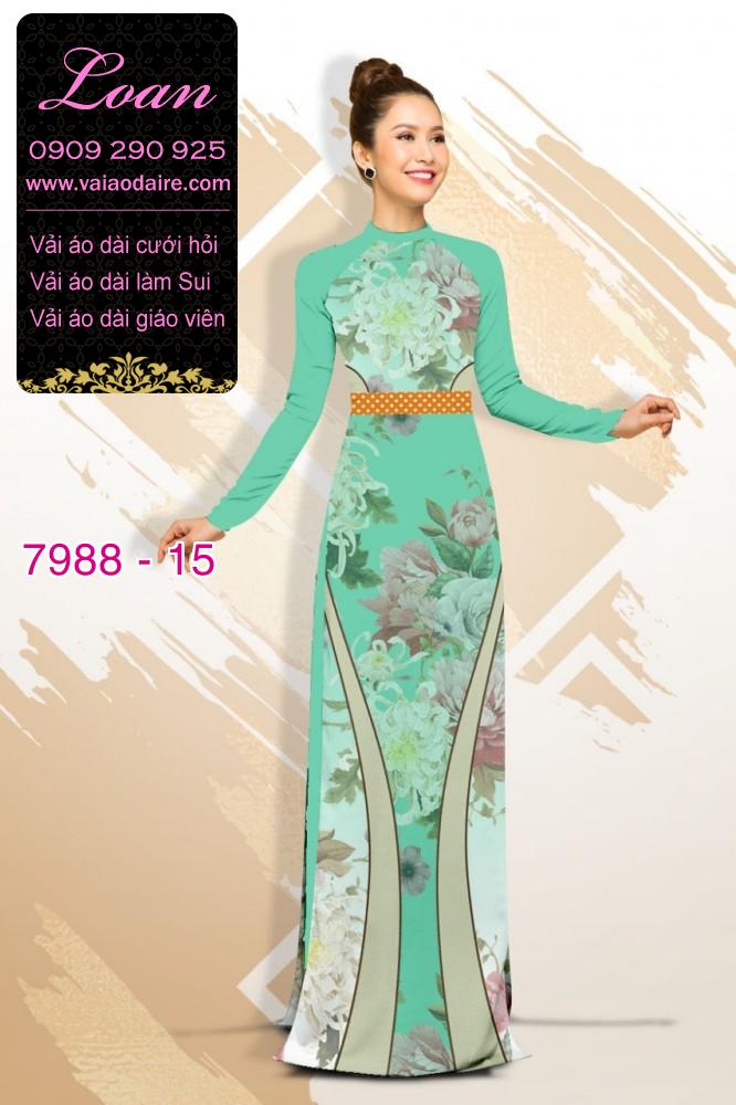Vải áo dài hoa 3D