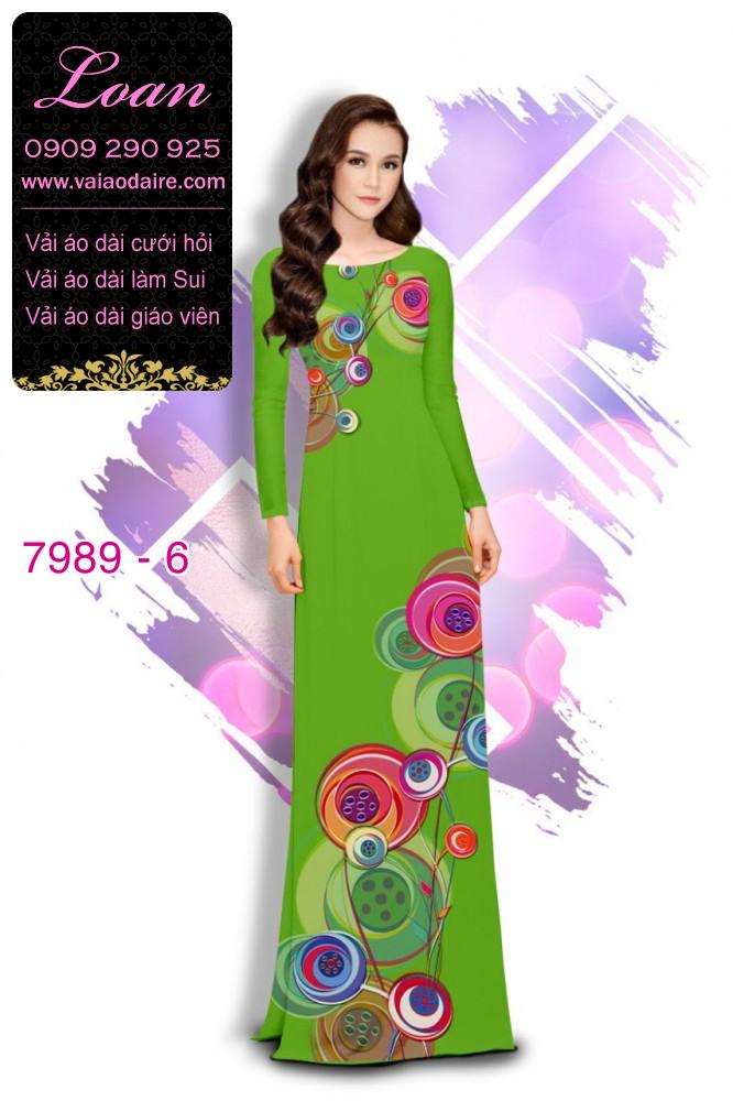 Vải áo dài hoa 3D