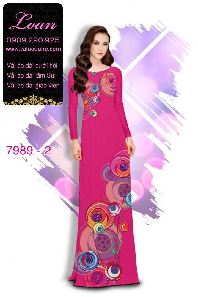 Vải áo dài hoa 3D