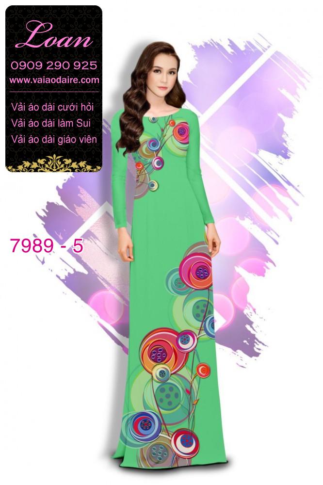 Vải áo dài hoa 3D