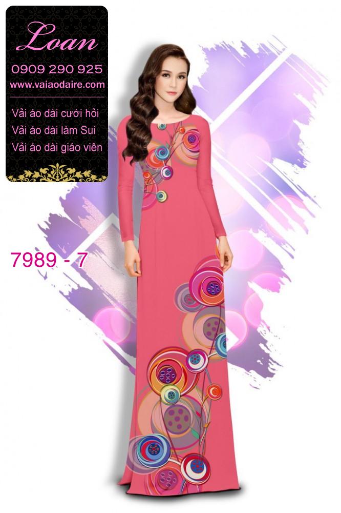 Vải áo dài hoa 3D