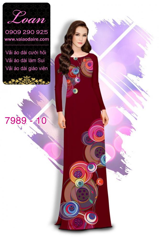 Vải áo dài hoa 3D