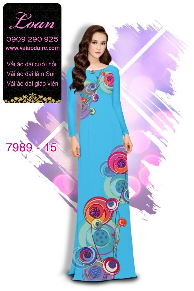 Vải áo dài hoa 3D