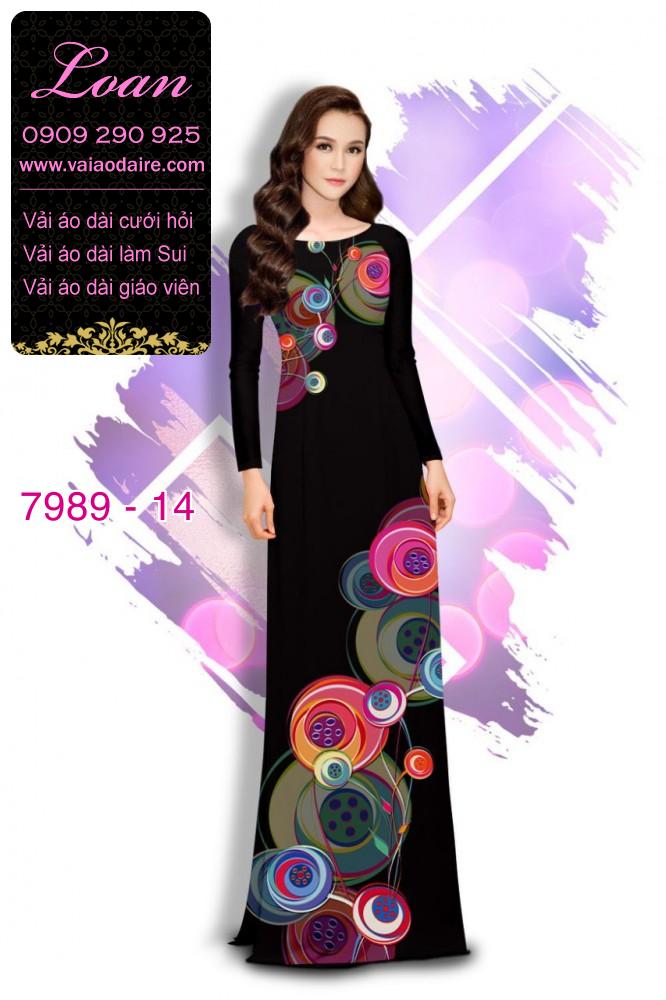 Vải áo dài hoa 3D