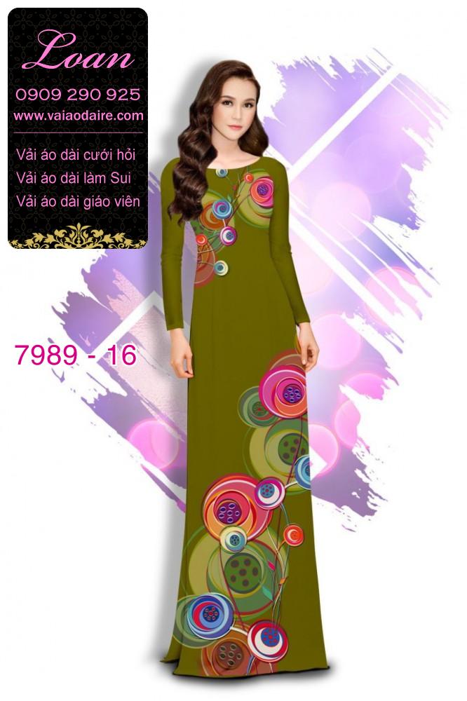 Vải áo dài hoa 3D