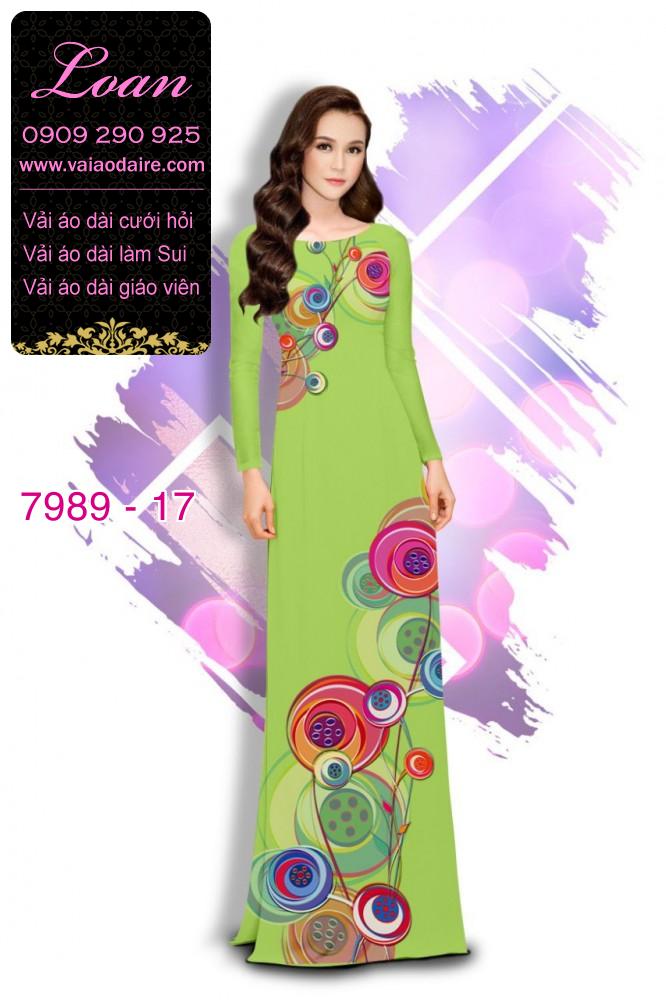 Vải áo dài hoa 3D