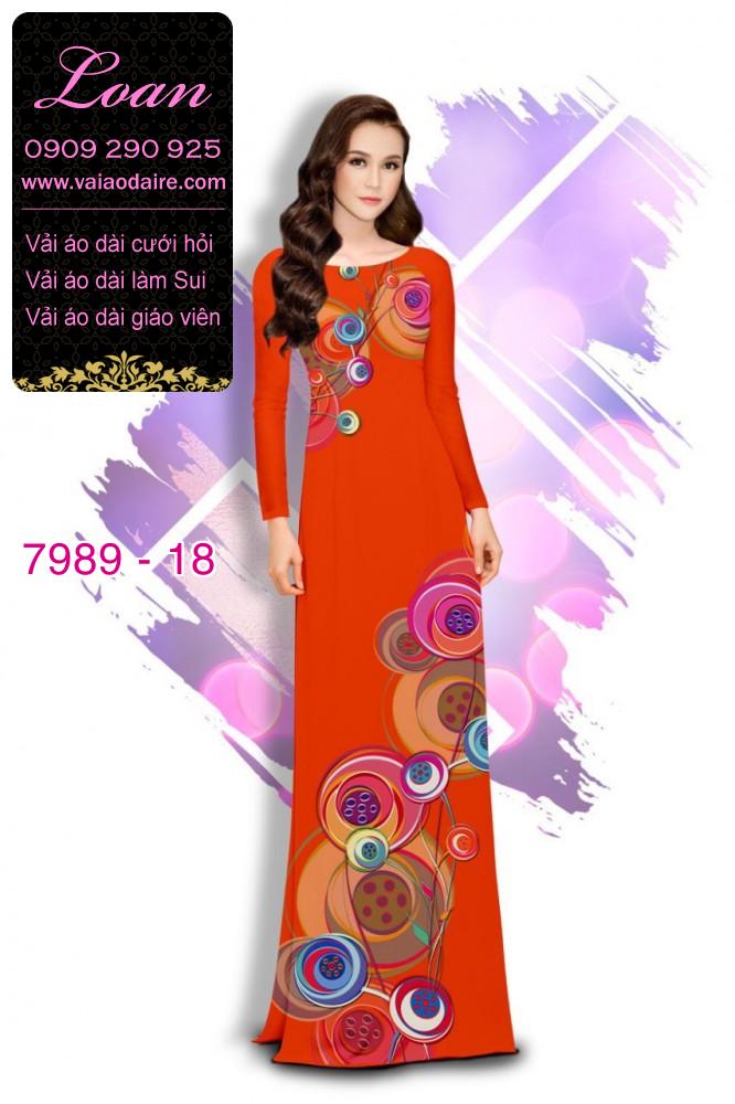 Vải áo dài hoa 3D
