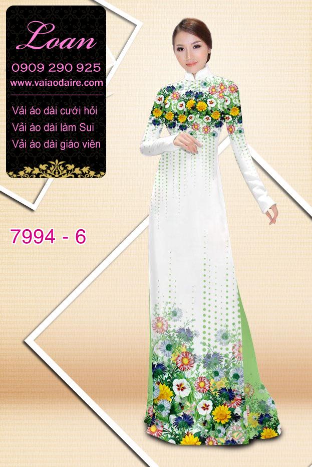 Vải áo dài hoa trên dưới Vải áo dài hoa trên dưới