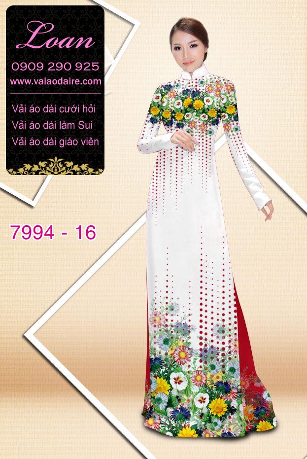 Vải áo dài hoa trên dưới Vải áo dài hoa trên dưới