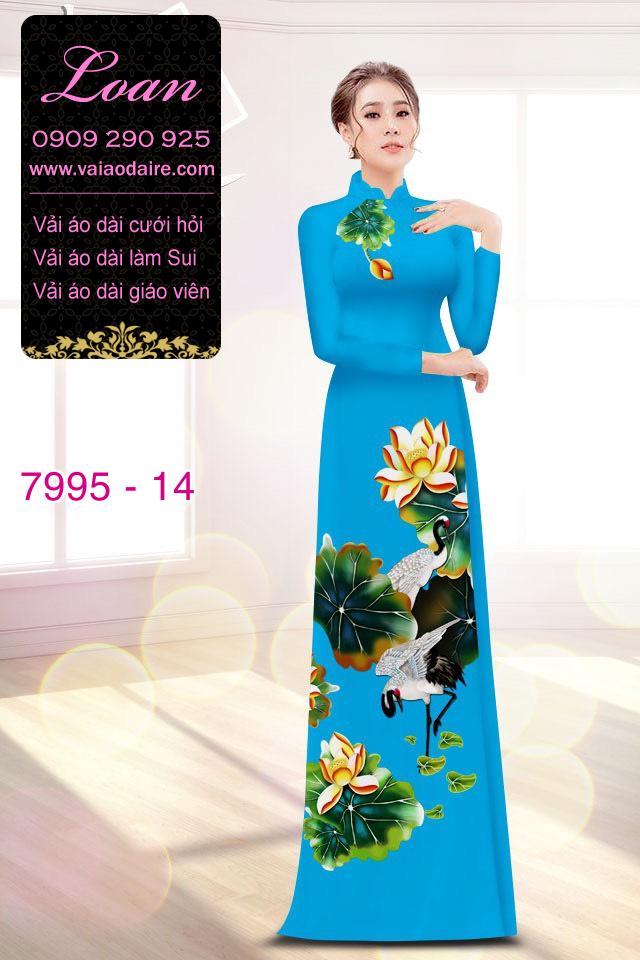 Vải áo dài hoa Sen