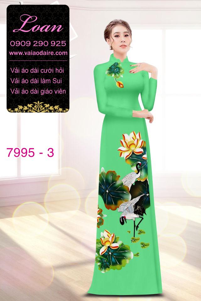 Vải áo dài hoa Sen