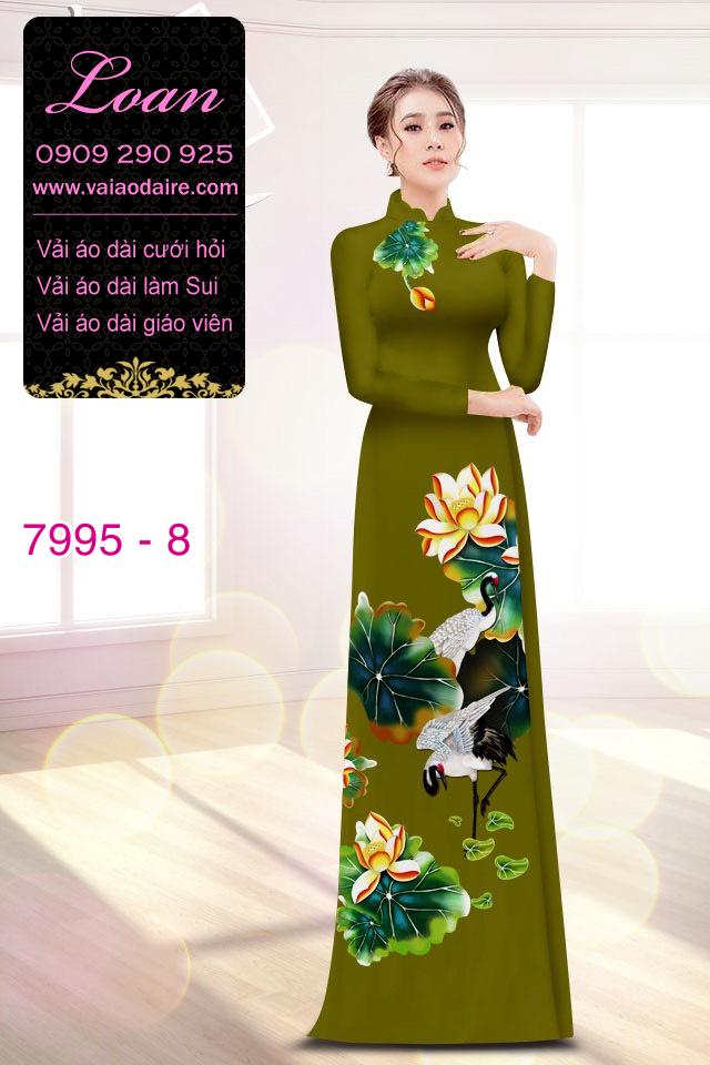 Vải áo dài hoa Sen