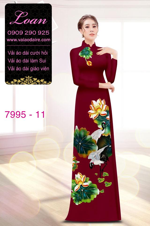 Vải áo dài hoa Sen