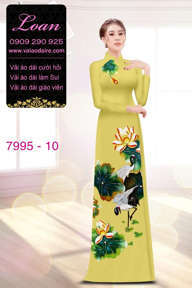 Vải áo dài hoa Sen