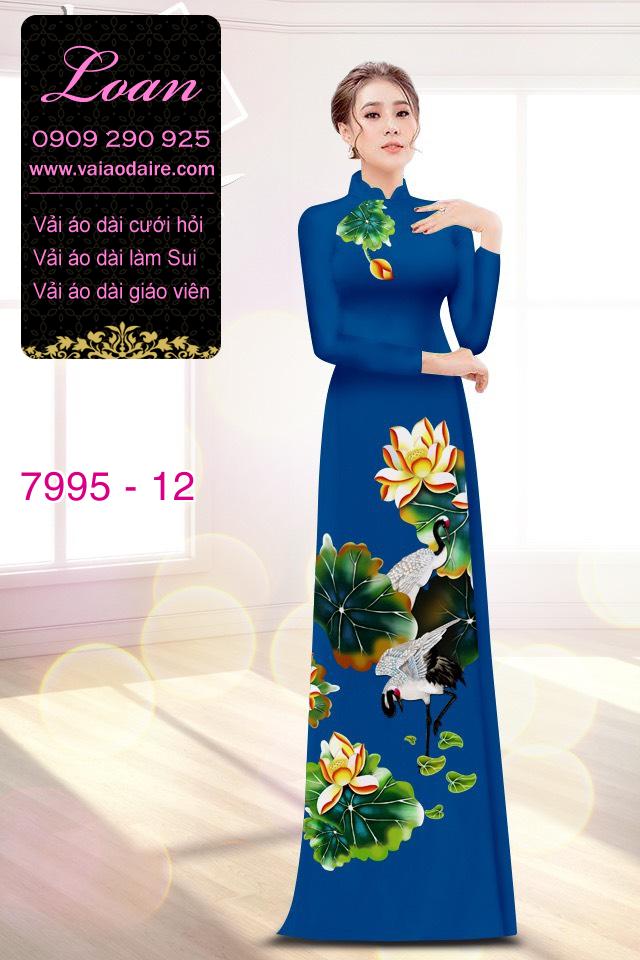 Vải áo dài hoa Sen