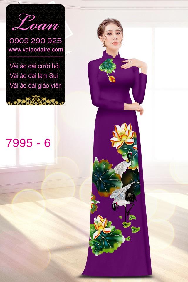 Vải áo dài hoa Sen
