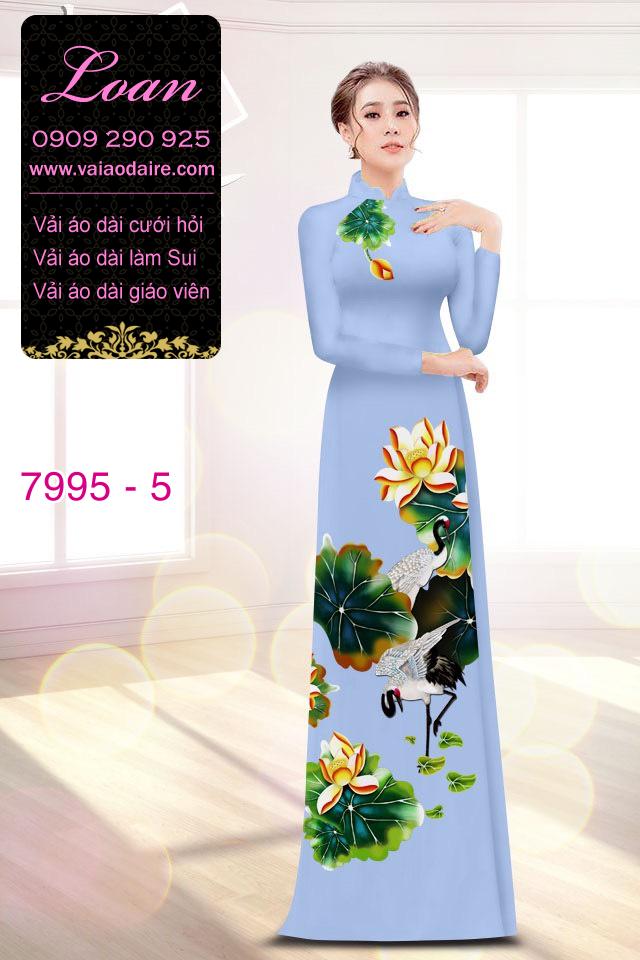 Vải áo dài hoa Sen