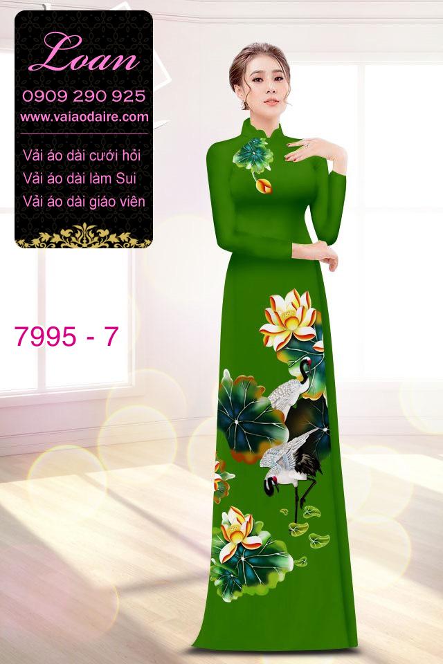 Vải áo dài hoa Sen