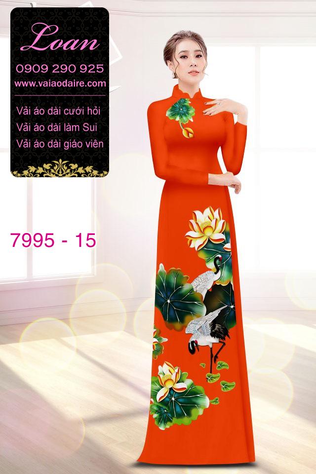 Vải áo dài hoa Sen