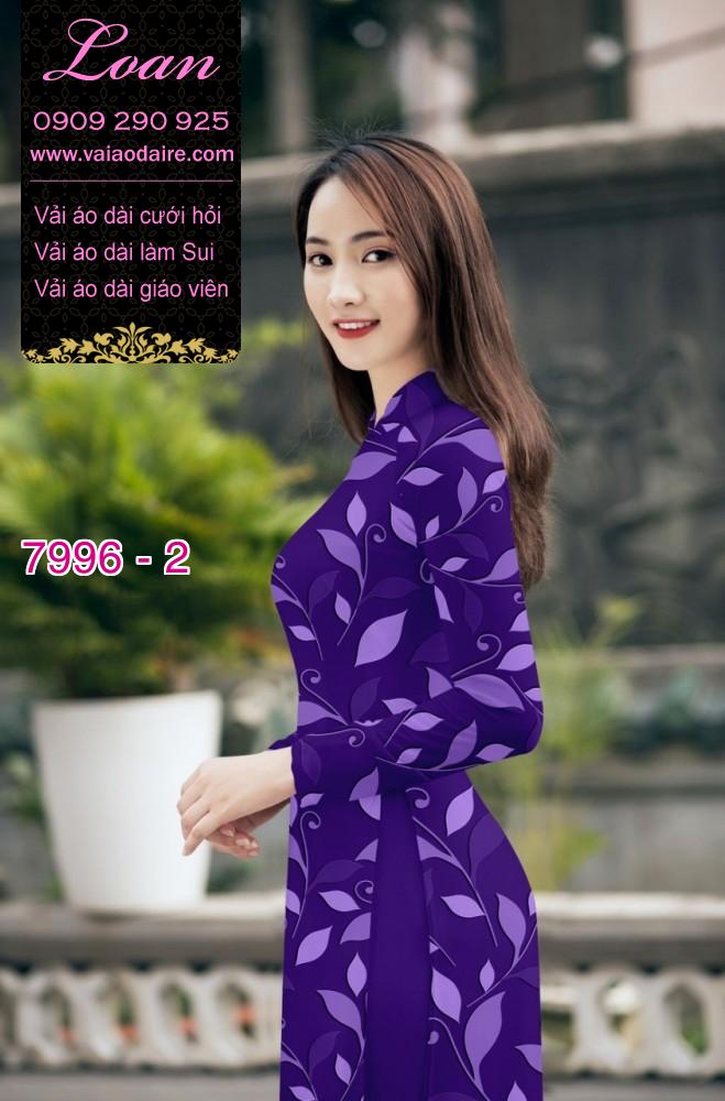 Vải áo dài hoa nhí