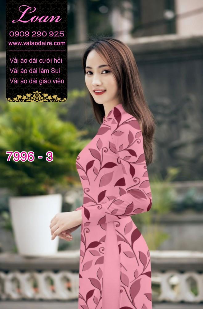 Vải áo dài hoa nhí