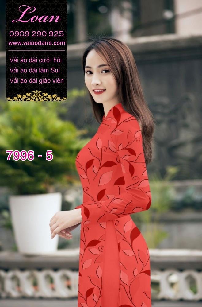 Vải áo dài hoa nhí