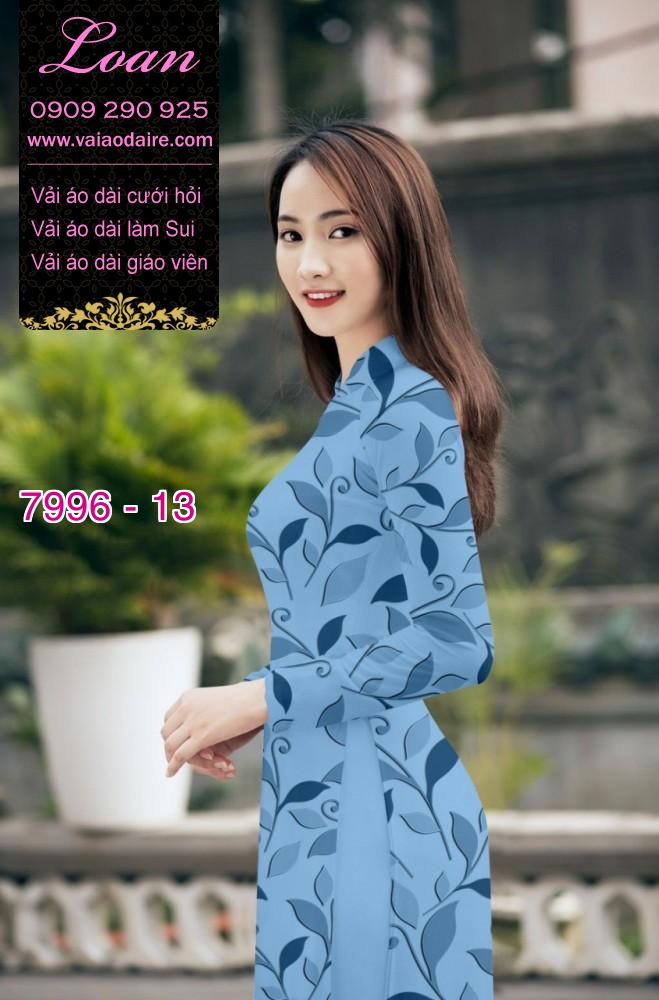 Vải áo dài hoa nhí