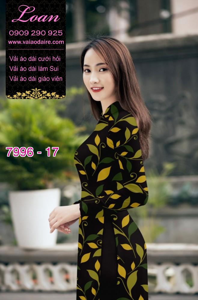 Vải áo dài hoa nhí