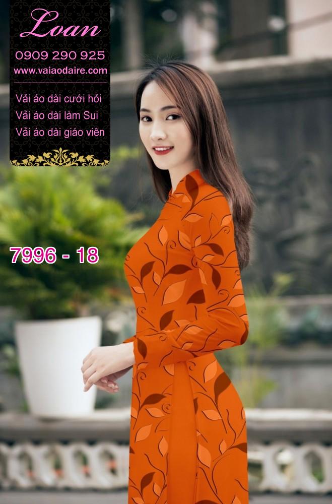 Vải áo dài hoa nhí