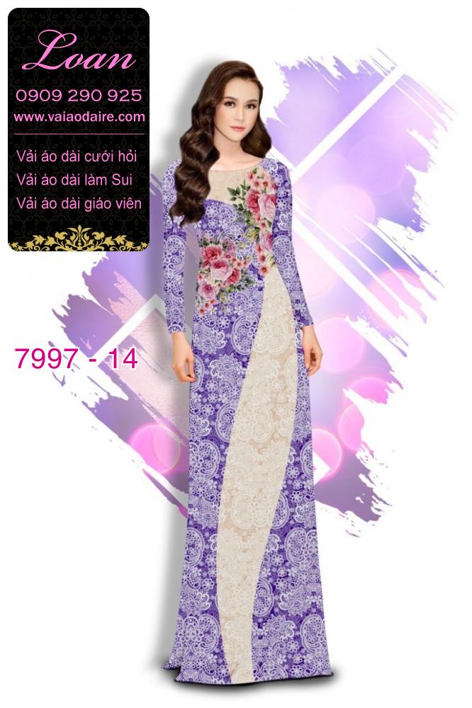 Vải áo dài hoa nhí Vải áo dài hoa nhí