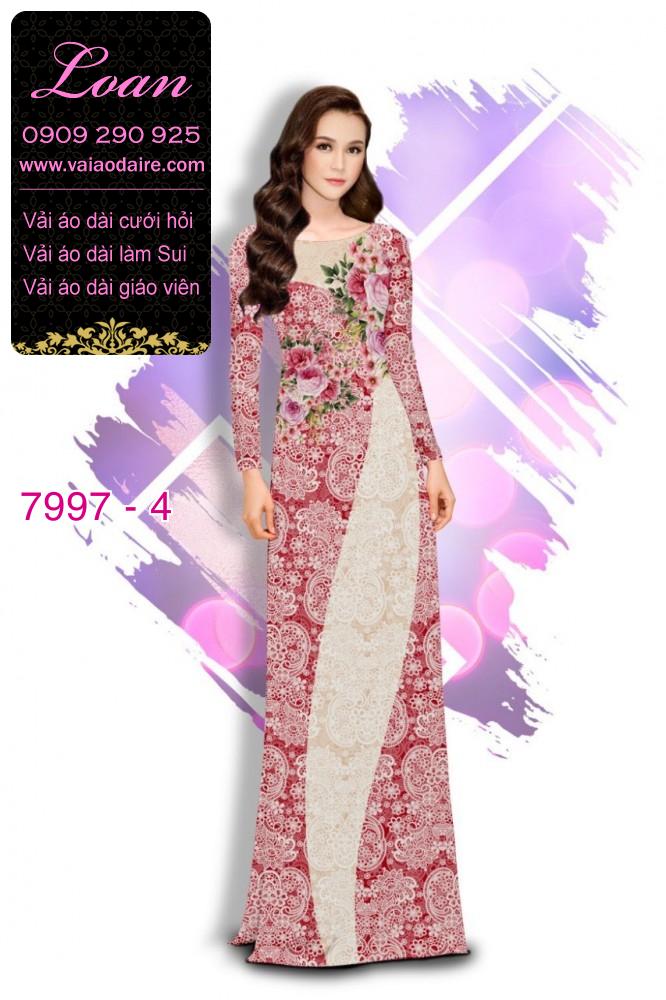 Vải áo dài hoa nhí Vải áo dài hoa nhí