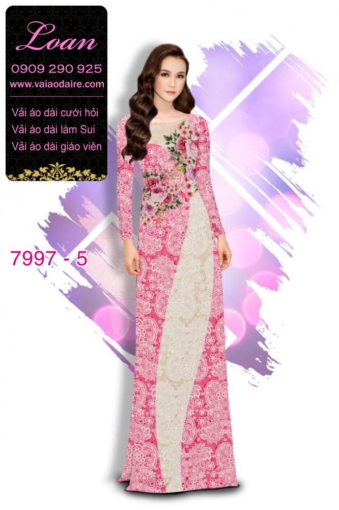 Vải áo dài hoa nhí Vải áo dài hoa nhí