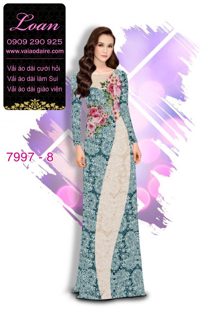 Vải áo dài hoa nhí Vải áo dài hoa nhí