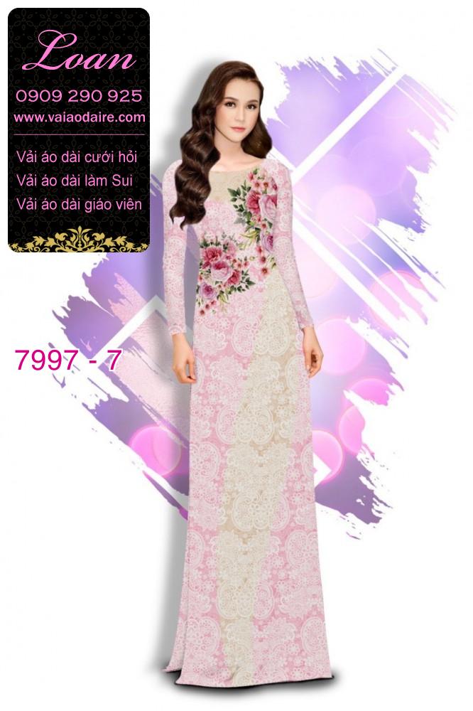 Vải áo dài hoa nhí Vải áo dài hoa nhí