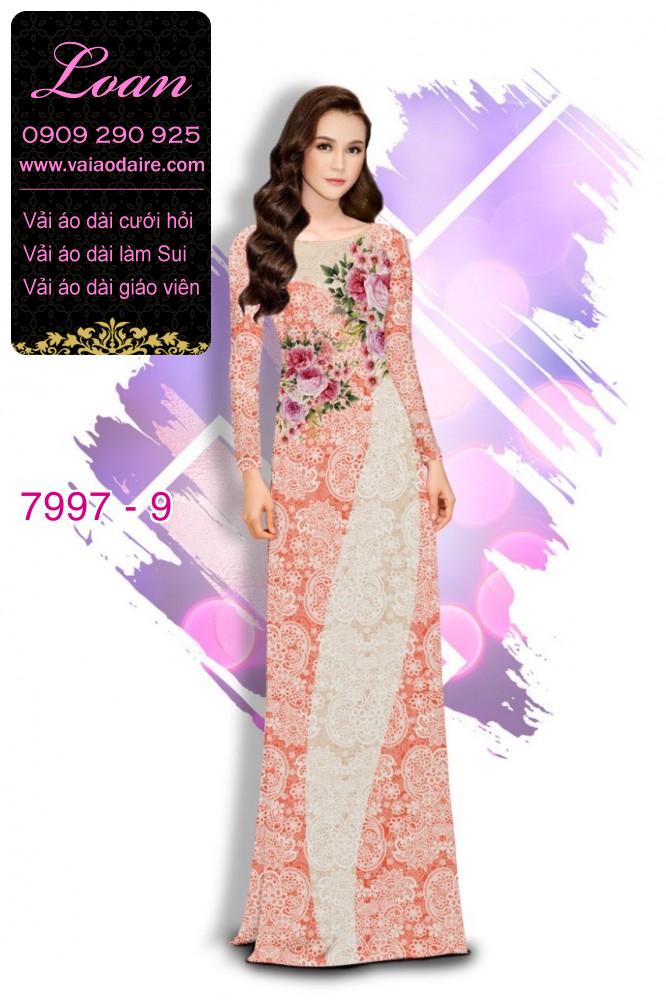 Vải áo dài hoa nhí Vải áo dài hoa nhí