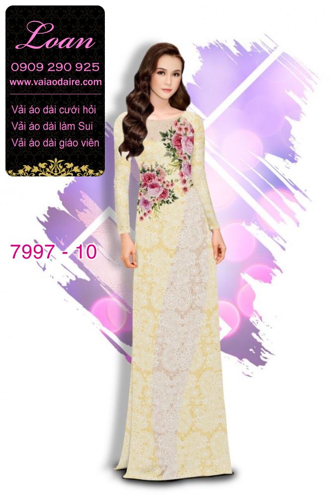 Vải áo dài hoa nhí Vải áo dài hoa nhí