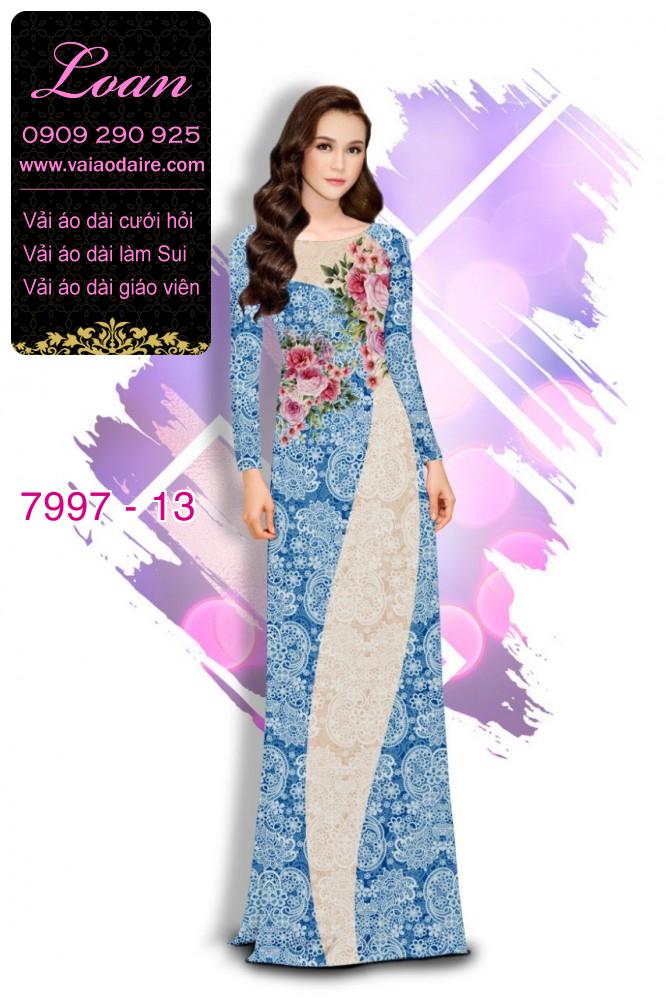 Vải áo dài hoa nhí Vải áo dài hoa nhí