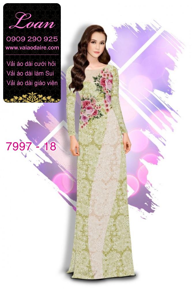 Vải áo dài hoa nhí Vải áo dài hoa nhí