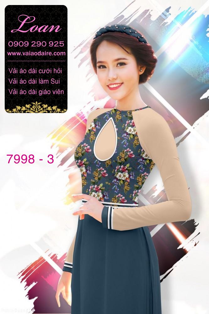 Vải áo dài hoa nhí