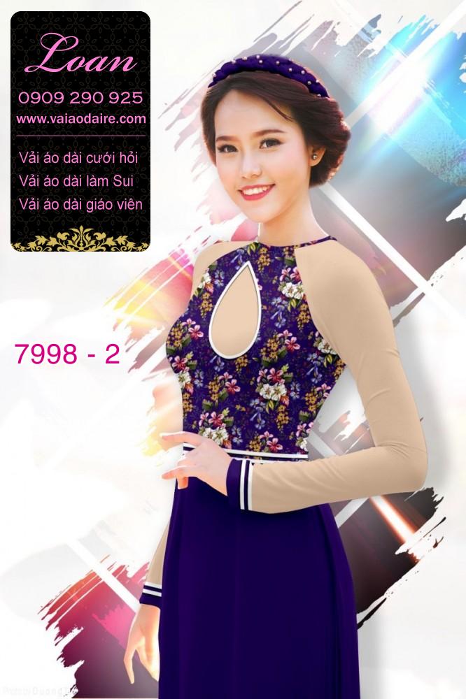 Vải áo dài hoa nhí