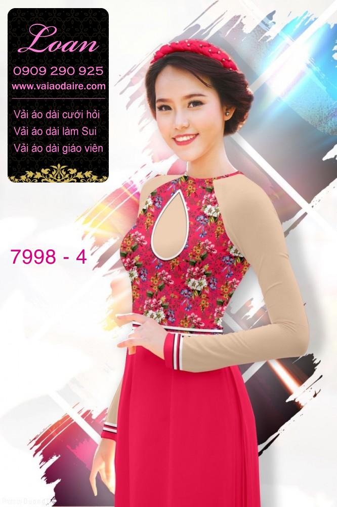 Vải áo dài hoa nhí