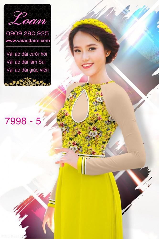 Vải áo dài hoa nhí