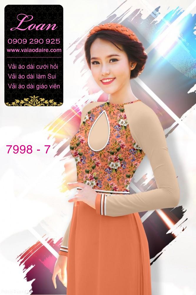 Vải áo dài hoa nhí