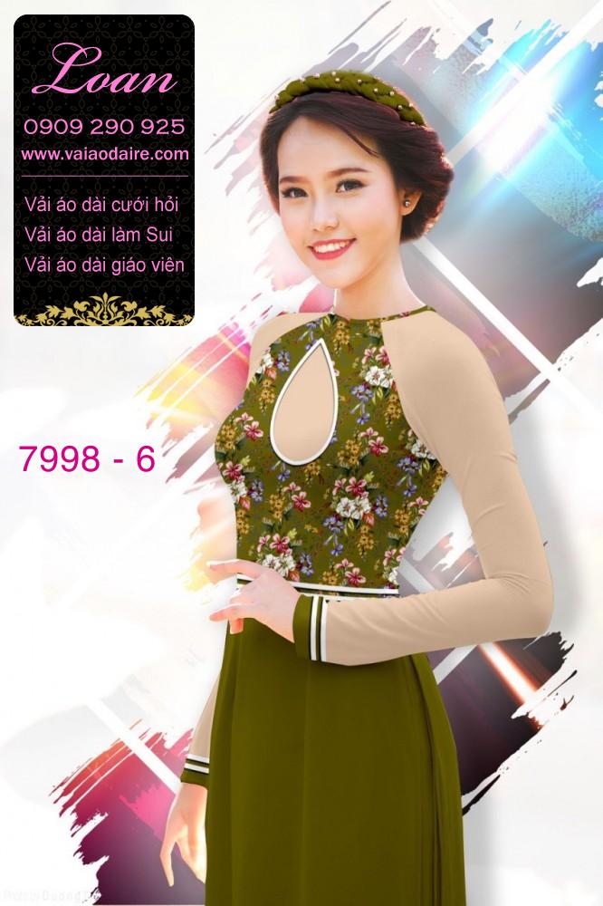 Vải áo dài hoa nhí