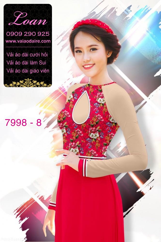 Vải áo dài hoa nhí