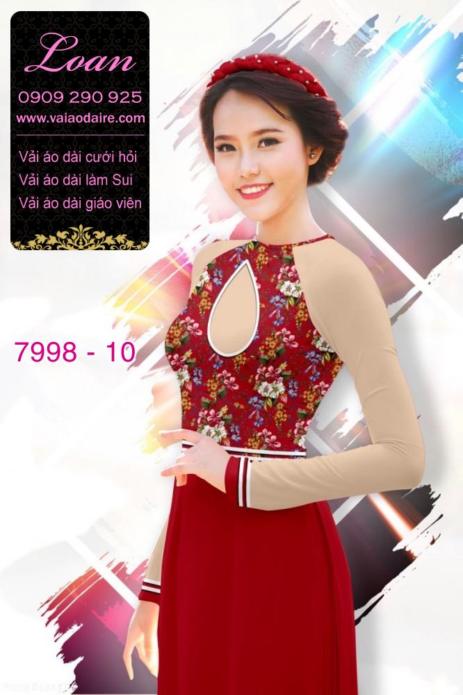 Vải áo dài hoa nhí