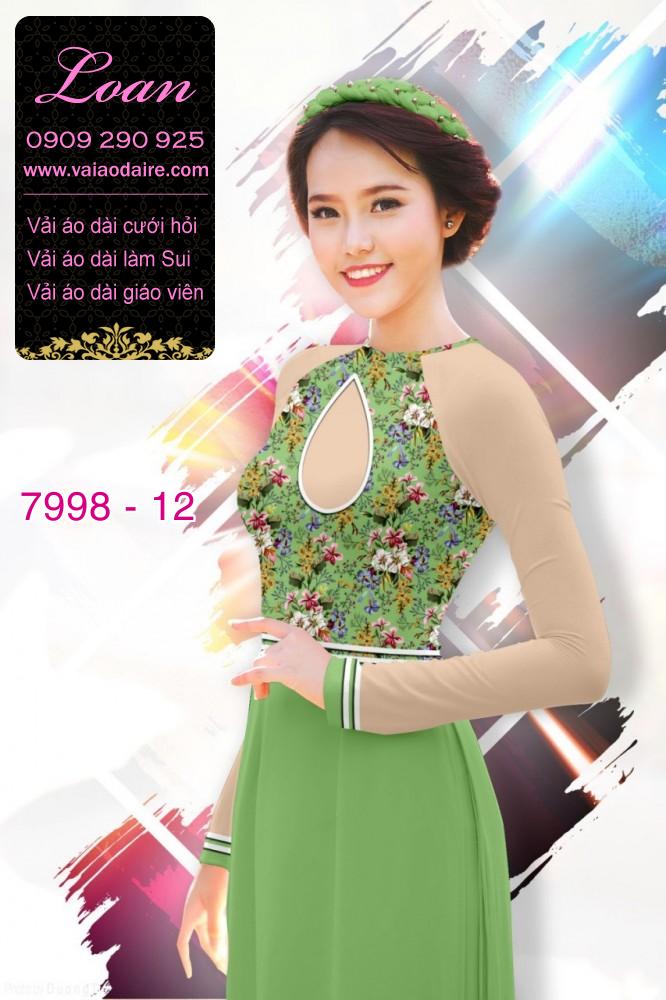 Vải áo dài hoa nhí